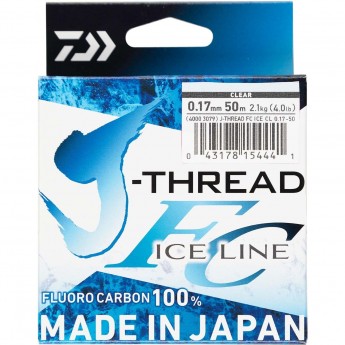 Леска DAIWA J-Thread Fluoro Carbon Ice Line 50м 0.17мм (прозрачная) Леска DAIWA J-Thread Fluoro Carbon Ice Line 50м 0.17мм (прозрачная)