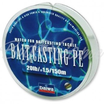 Плетеная леска DAIWA Bait & Cast PE #1,2 16Lb (150m) Плетеная леска DAIWA Bait & Cast PE #1,2 16Lb (150m)