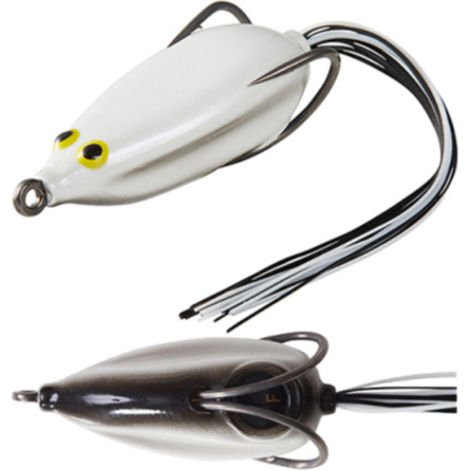 Приманка силиконовая лягушка DAIWA STEEZ SNAPPY FROG JR. WHITE BLACK 07433511