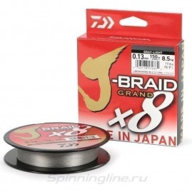Шнур DAIWA J-BRAID GRAND X8 135М 0,28ММ GRAY-LIGHT Шнур DAIWA J-BRAID GRAND X8 135М 0,28ММ GRAY-LIGHT