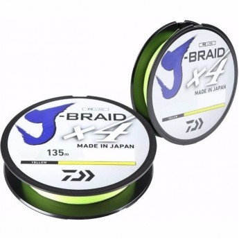 Шнур DAIWA J-Braid X4 0,25мм 135м Yellow Шнур DAIWA J-Braid X4 0,25мм 135м Yellow